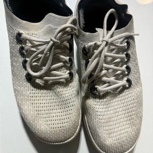 allbirds Men's Light Gray Knit Lace-Up Athletic Sneakers